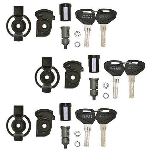 322-SL103 GIVI security lock key set for 3 cases, including bush and under lock platelets