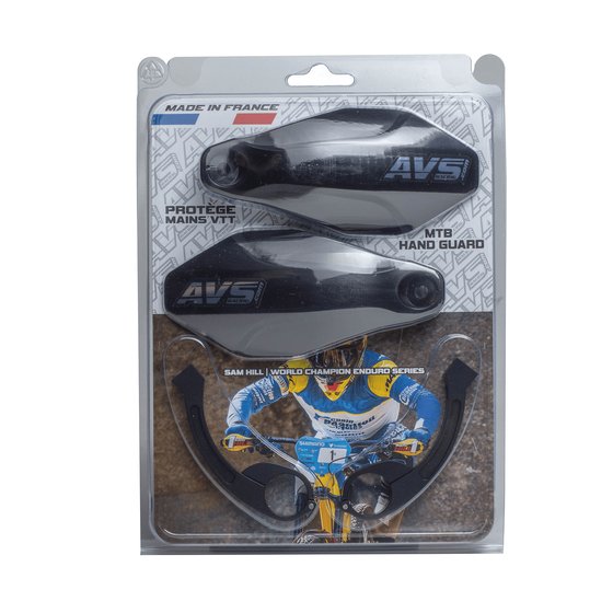 AVS RACING aluminum hand guards (black)