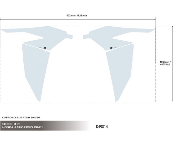 UNIRACING scratch saver side for africa twin