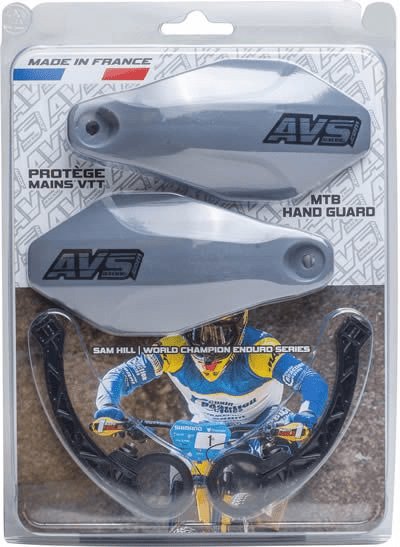 AVS RACING aluminum hand guards (grey/black)