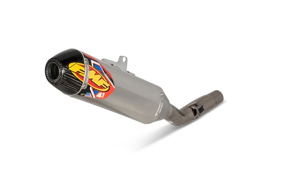 044474 FMF titanium anodized slip-on exhaust with carbon cap