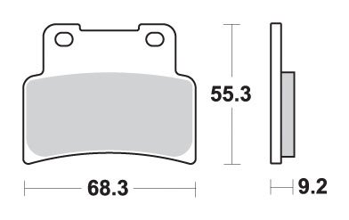 844HS SBS brakepads sintered front