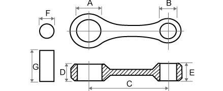 BH0275A MIX connecting rod