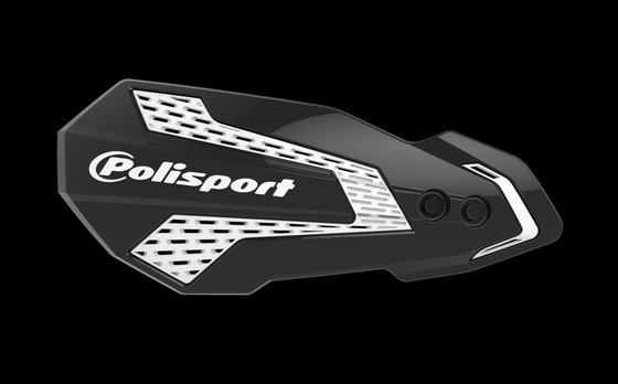 8308200013 POLISPORT mx flow handguards in black and white