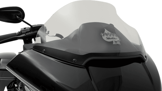 KW05-01-0317 KLOCK WERKS sport flare windshield - 14" dark smoke for harley road glide