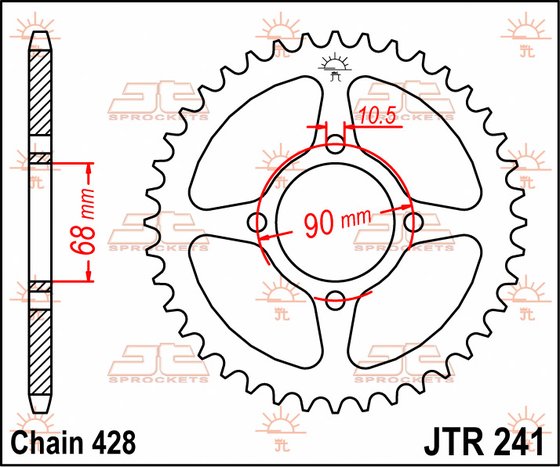 24353JT JT Sprockets rear sprocket