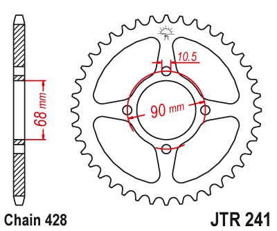 24353JT JT Sprockets rear sprocket