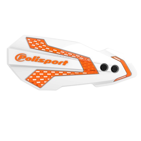 8308200004 POLISPORT mx flow handguards in white/orange