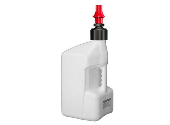 TUFF JUG 10l white fuel container with red quick fill nozzle