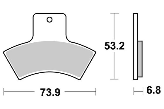 755ATS SBS brakepads sintered atv