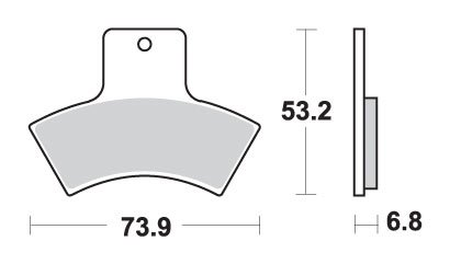 755ATS SBS brakepads sintered atv