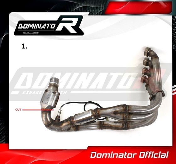 HO066D Dominator exhaust cat eliminator decat