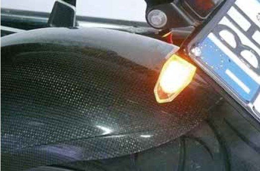 FAR led turn signals for license plate