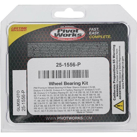 25-1556 All Balls wheel bearing kit rear