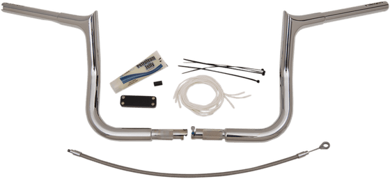 909110 FAT BAGGERS INC. 10" chrome handlebar for flh models