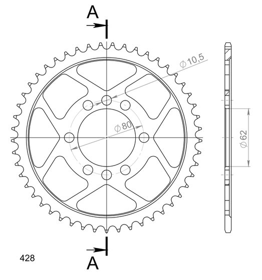 12204-49 Supersprox supersprox / jt rear sprocket 843.49