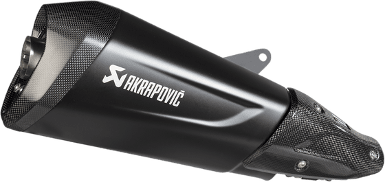 S-VE3SO10-HZDFBL AKRAPOVIC black stainless steel slip-on muffler with carbon end cap