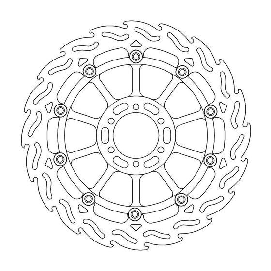 113021 MOTO-MASTER street front right brake disk flame floating for optimal cooling and resistance