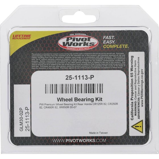 25-1113 All Balls wheel bearing kit rear