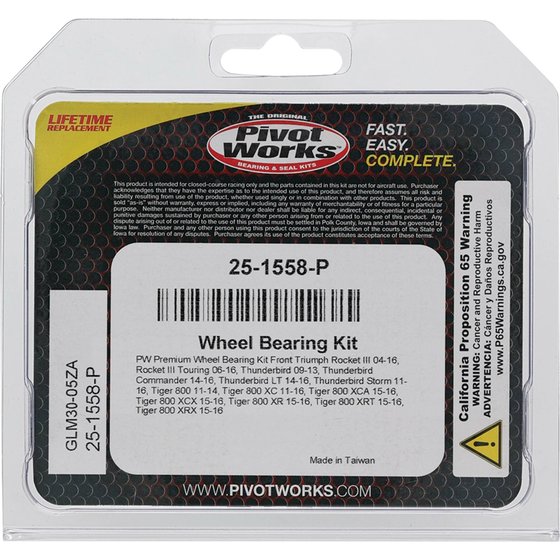 25-1558 All Balls wheel bearing kit front