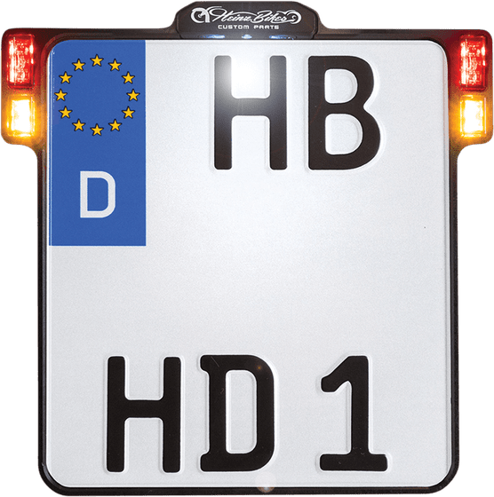 HEINZ BIKES universal black license plate group