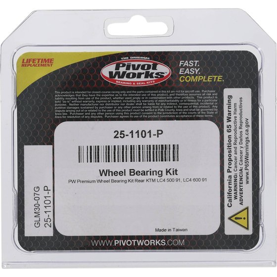 25-1101 All Balls wheel bearing kit rear