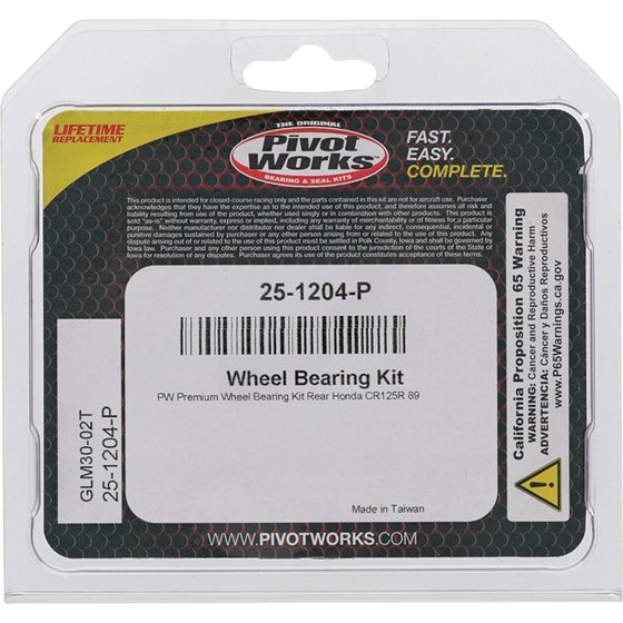 25-1204 All Balls wheel bearing kit rear