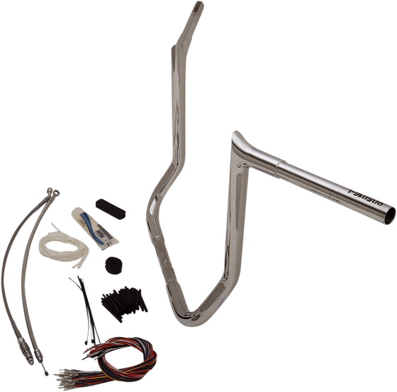 909116 FAT BAGGERS INC. 16" chrome handlebar for flh models