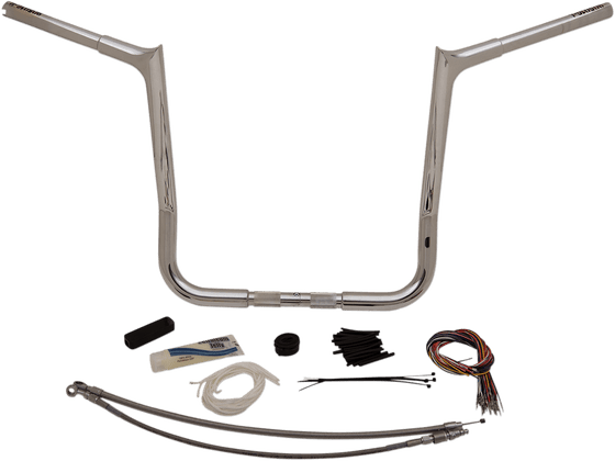 909116 FAT BAGGERS INC. 16" chrome handlebar for flh models