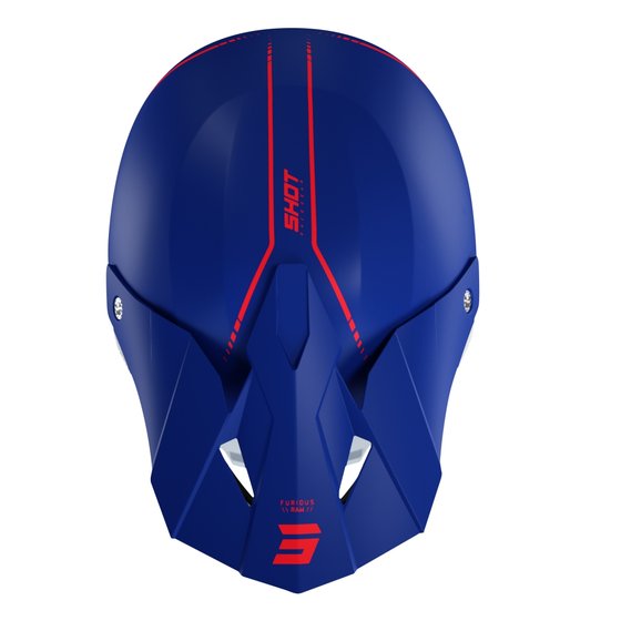 SHOT furious raw 3.0 navy red motorcycle helmet