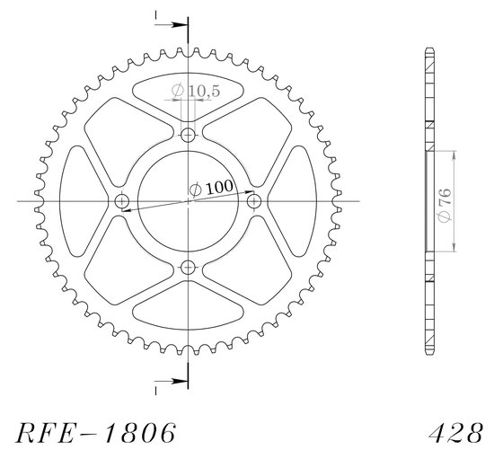 14214-56 Supersprox supersprox / jt rear sprocket 1806.56