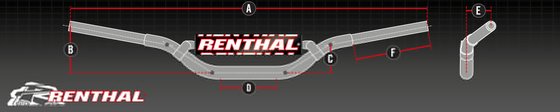 999-01-RD-07-185 RENTHAL red twinwall handlebar