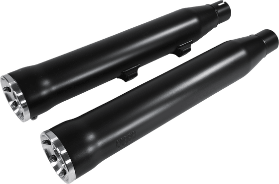 6081RB COBRA 3" slip-on mufflers in powder-coated black for harley xl