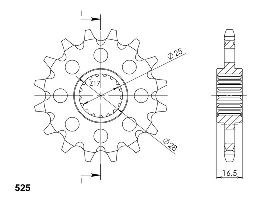 73400-16 Supersprox supersprox / jt front sprocket 1904.16