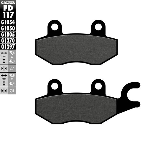 FD117G1054 GALFER semi-metal brake pad