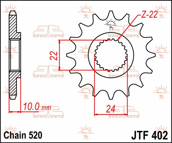 40215JT JT Sprockets front sprocket 15tooth pitch 520 jtf40215