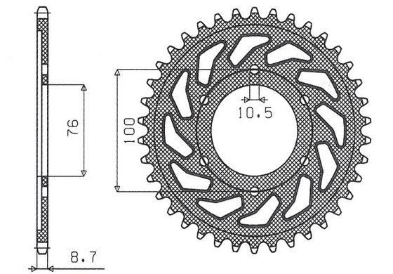 SUN1-5226-45 SUNSTAR SPROCKETS rear sprocket