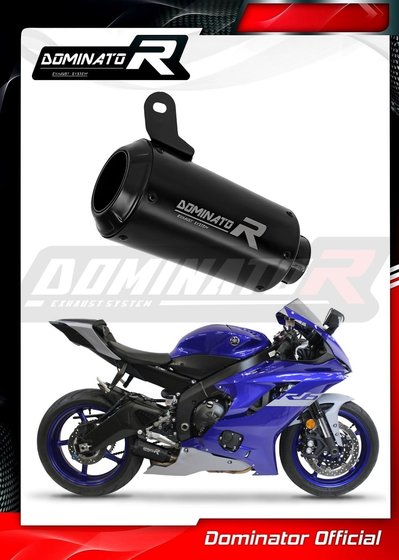 YA142DCBL-S Dominator exhaust silencer muffler gps black