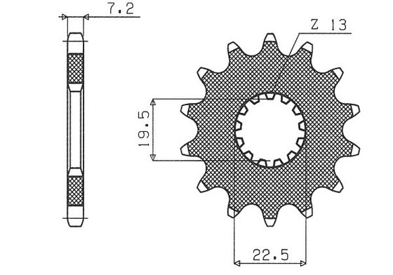 40314 SUNSTAR SPROCKETS 14t 525 pitch black steel front replacement sprocket