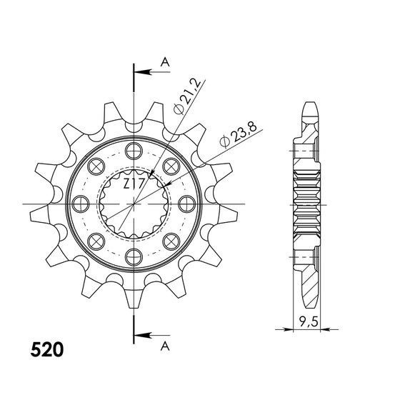 CST-284 Supersprox front sprocket