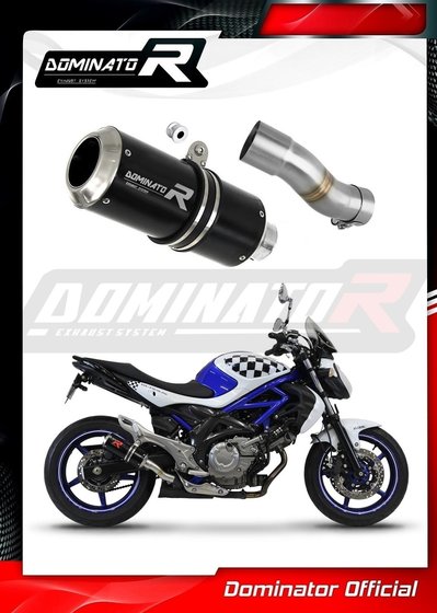 SU100DCBL-S Dominator exhaust silencer gp black