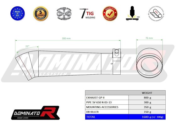 SU014DD-S Dominator exhaust silencer gp2