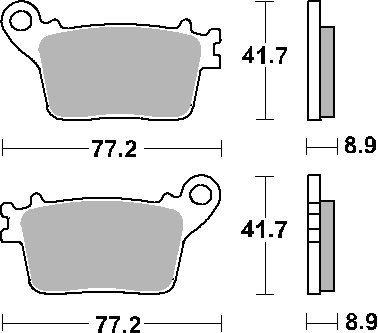 834HF SBS  sbs brakepads ceramic