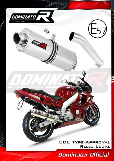 YA012DA-H Dominator homologated exhaust silencer oval