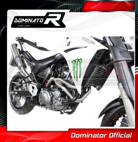 YA031DST-S Dominator exhaust silencer round & 2 in 1 collector