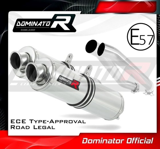 KA022DST-H Dominator homologated exhaust silencer round