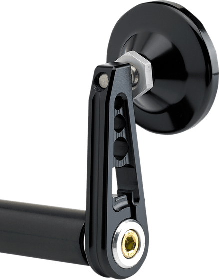 JOKER MACHINE round bar end mirror with stem - black