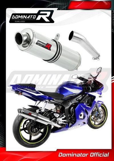 YA003DST-S Dominator exhaust silencer round