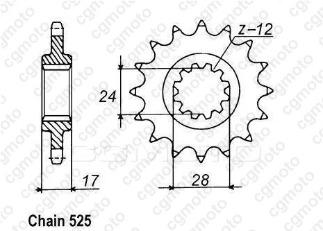 KH067 REGINA drive chain and sprocket kit with gold chain - 15t front and 42t rear