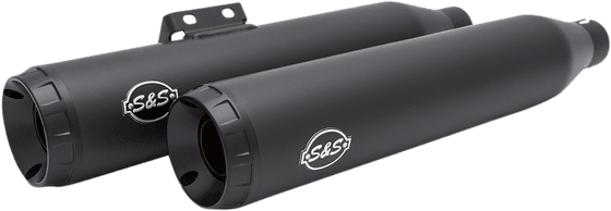 550-0737 S&S CYCLE grand national black ceramic slip-on muffler